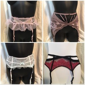 Lot of 4 Victoria’s Secret garter belts lingerie